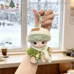 DIMOO Newborn Diary Colorful Buttoned Sweater Cute Little Rabbit Knitted Sweater Little Bear Crossbody Bag Baby Clothes 15cm