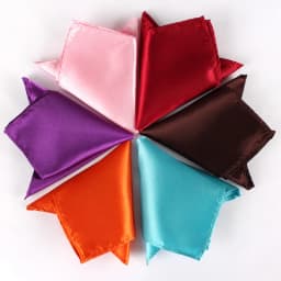22CM Solid Color Pocket Squre For Men Classic Suit Handkerchief Formal Dress Accessories Black Brown White Chest Towel Hanky