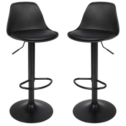 Bar stool 2-piece swivel chair, 2-piece adjustable bar stool, height adjustable, 360° swivel, ultra-quiet, load-bearing capacity