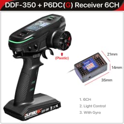 DUMBORC DDF-350 Transmitter with Receiver 2.4G 10CH Digital Radio Remote Controller for RC Car Boat Tank LCD FHSS System