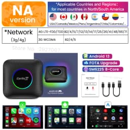 CarlinKit CarPlay Ai Box Android 13 SM6225 8 Cores 8G+128G Smart Android TV Box Wireless CarPlay Android Auto Support 512GB TF