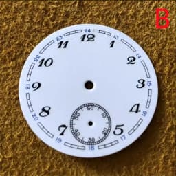 NEW Enamel Watch Dial 37MM 6 o'clock Seconds Dial Plate For ETA 6498/ST3621 manual mechanical movement Watch Repair Accessories