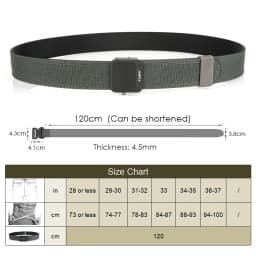 VATLTY Strong Casual Belt for EDC Metal Automatic Buckle Tactical Outdoor Belt Tight Nylon Rigid Girdle Men's Military belts