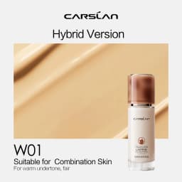 CARSLAN Liquid Foundation Concealer Matte Moisturizing Oil Control Long-lasting Full Coverage Whitening Face Base Makeup