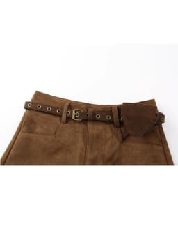 Women's Brown Y2k Micro Suede Shorts 2000s Vintage Harajuku Hot Shorts Aesthetic Oversize High Waist Mini Booty Short Pants 2025
