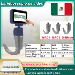 3.5' HD Touch Screen Anesthesia Digital Video Laryngoscope 6 Sizes Reusable Sterilizable Blades Optional