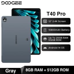 DOOGEE T40 Pro Tablet 12" IPS 2.4K 20GB(8+12) 512GB Helio G99 10800mAh Large Battery Quad Speaker 7.6mm Ultra-thin PC Smart Pad