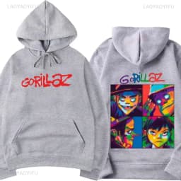 Music Band Gorillaz PUNK ROCK Sweater Cartoon Pattern Hooded Leisure and Trendy Clothes Vintage Y2K oversized Clothing