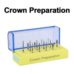 Twoendo Dental Diamond Burs Kit Lab Tool High Speed Air Turbine Handpiece Dental Burs Crown Preparation Endo Kit Polishing Drill
