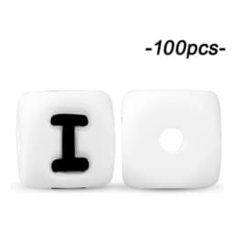 100Pcs 12mm Letter Silicone Beads for DIY Name Jewelry Making Bracelet Necklace Beaded Pen Accessories Keychain Beads Craft