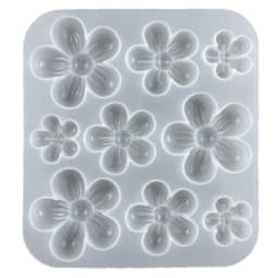 Mini Flower Silicone Mold Hollow Epoxy Shaker Fillings Silicone Molds Epoxy Resin Filler Mold for Quicksand Resin Molds