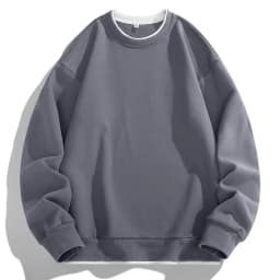 2026 Men O-Neck Basic Hoodies Male Casual Loose Harajuku Hoodles Sweatshirts Long Sleeve Tops Solid Color Streetwear Pullovers