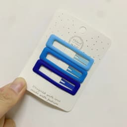 Blue Series Hair Clip Gradient Color Bangs Side Clips Metal Snap Hairpin Heart Star Headwear Sweet Hair Accessories