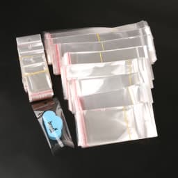 100pcs Transparent Self Adhesive Bag Plastic Hanging Opp Pouches Seal Gift Bag for Handmade Jewelry Display Retail Packing Bags