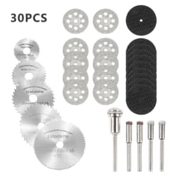 6-32Pcs Mini Circular Saw Blade Set Sanding Grinding Wheel Cutting Disc for Dremel Accessories Metal Cutting Rotary Tools