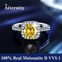 Classic 6 Prong Diamond Ring D Color 1ct Moissanite VVS Round Cut Lab Diamond Ring for Women Engagement Wedding Band Jewelry