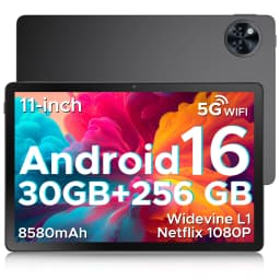 DOOGEE U11 Pro Tablet 30GB 256GB 11" HD 90Hz Display 8580mAh Battery Unisoc T7200 octa-core 13MP+5MP Widevine L1 Android 16