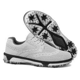 LiXingMing Golf Shoes Men Gray Large Size To 48# Breathable Cleats Golf Sport Shoes Teenager Training Golf Coach Sneakers