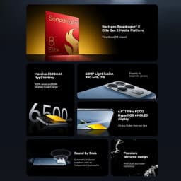 Poco F8 Ultra Super Smartfon 6.85-Inch Amoled 120Hz Snapdragon8 Elite Gen5 50W Wireless Charging