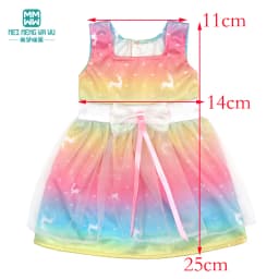 Doll Clothes for 43-45cm New Born American Doll Fashion T-Shirt Overalls Princess Gauze Skirt Gift for Girls