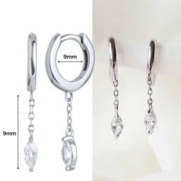 925 Sterling Silver Ear Needle Crystal Zircon Tassel Pendant Hoop Earrings Retro Small Fragrance Style High Jewelry Women Gifts