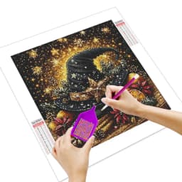 HUACAN Magic Hat Diamond Handmade Painting Cross Stitch Full Set Wall Decor Craft Art Home Decoration