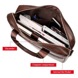 Men Briefcase Bag High Quality Business Genuine Leather Shoulder Messenger Bags Male Office Handbag 14 inch Laptop Bag Travel