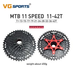 VG SPORTS MTB Cassette 8 9 10 11 12 Speed 40T 42T 46T 50T 52T Mountain Bike Cassette Separate Cassete Freewheel Bracket Sprocket