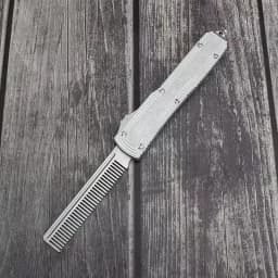 NEW UT Tactical Beard Comb Custom OTF Excellently Designed Stone Washed Aviation Aluminum Handle Pocket Cool EDC Tools