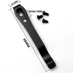 1pc Stainless Steel Folding Knife Back Clip DIY Making Accessories Pocket Waist Clamp Knives Tool Parts With 3pcs M2.5 Screws