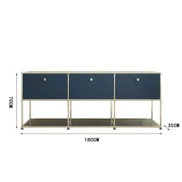 Living Room Sideboard Medieval Cabinets Storage Dining Modern Metal Stainless Steel Frame Wood Customizable Cabinet with Locker