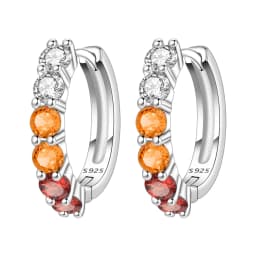 Orstarry S925 Sterling Silver Colorful Wavy Earrings Versatile Hoop Earrings For Women Jewelry Original Party Gifts