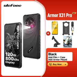 Ulefone Armor X31 Pro 5G Rugged Phone Android 14 Waterproof Smartphone 6.56”16GB RAM 256GB ROM Sony ® Night Camera 64MP NFC