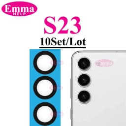10sets Back Rear Camera Lens Glass For Samsung S24 S25 S26 Ultra S22 S23 Plus Lens Glass with Adhesive Oleophobic Coating
