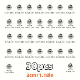 10-30pcs Mini Disco Ball Ornaments Reflective Glass Silver Baubles for Mardi Gras Disco Party Decor Sparkling Christmas DIY Gift