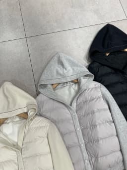 2026Fall/Winter Women's Cashmere-Knit Hooded Down Coat