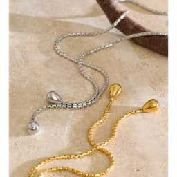 Yhpup 130cm Stainless Steel Chain Stackable Necklace 16K Gold Color PVD Plated Waterproof Distinctive Jewelry