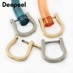 1/2/4Sets Acrylic D Shape Bag Handle with Two Metal Buckle Transparent Resin Wristband Handbag Decor Ring Frame Bags Part