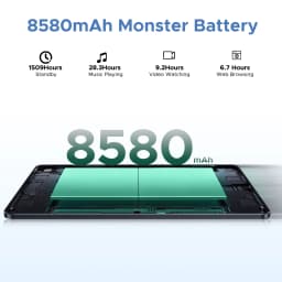 DOOGEE U11 Pro Tablet 30GB 256GB 11" HD 90Hz Display 8580mAh Battery Unisoc T7200 octa-core 13MP+5MP Widevine L1 Android 16