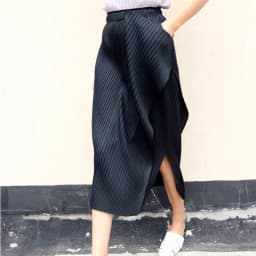 Women Irregular Pleated Skirts Solid Color Spring Summer Female Casual A- Line Midi Skirts Lady High Waist Side Split Skirts