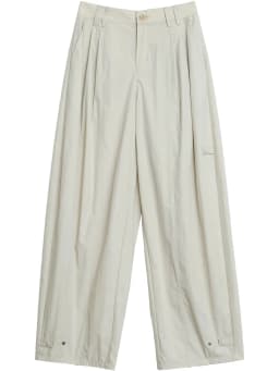 CHIC VEN Women Pants Casual Solid Loose Overalls High Waist Wide Leg Trousers Thin Female Sport Pant Spring Autumn New 2026