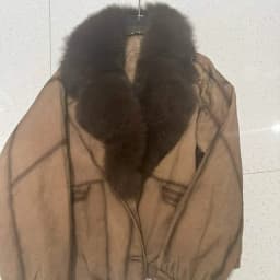 OFTBUY Big Fox Fur Collar Goose Down Clothing Women Warm Thick Short Down Outerwear Winter Suede Jacket with Fur for Female