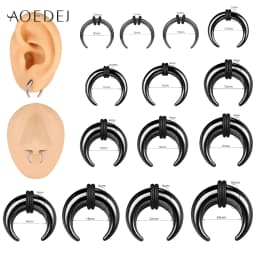 AOEDEJ 1 Piece Punk Stainless Steel Nose Ring 8-25mm Horseshoe Shape Septum Rings Nose Studs Earring Men Body Piercing Jewelry