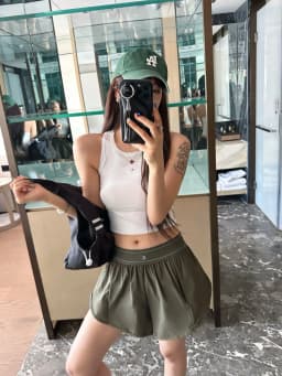 Summer Casual High Waist Wide Leg Short Pants Women's Elastic Waist Two Color Versatile Slimming Short Shorts Straight Cut