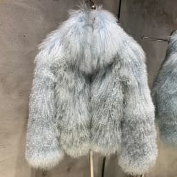 Mongolian Fur Jacket Stand Collar Women's Mongolian Fur Coat Winter Warm Winter Natural Fur Cloth 908