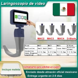 3.5' HD Touch Screen Anesthesia Digital Video Laryngoscope 6 Sizes Reusable Sterilizable Blades Optional