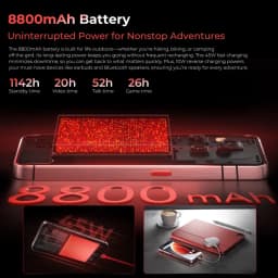 OUKITEL WP210 5G Rugged  Phone MTK 8200 6.7 Inch FHD+ 12GB RAM 512GB ROM Mobile Phone 8800mAh 108MP Android15 45W Cellphone NFC