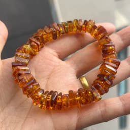 Yoowei 100% Real Amber Bracelet for Unisex Genuine Black Bead Irregular Natural Plant Medical Healing Jewelry Gift Wholesale