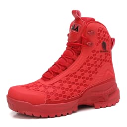 New High Quality Leather Men's Work Boots High Help Men Desert Combat Boots Outdoor Non-slip Hiking Shoes Men Motorcycle Boots