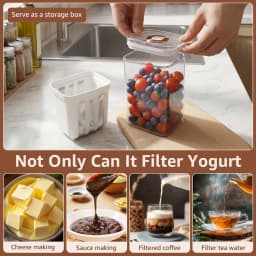 Yogurt Filter Food Strainer 1100ML Yogurt Machine Filter Screen Cold Extraction Whey Separation Tools Cheese Moisture Separator